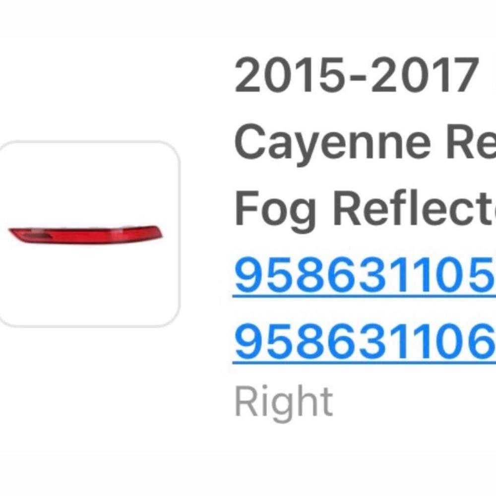 Right fog light/brake light Porsche Cayenne